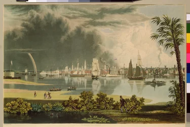 La ville de Charleston, gravée par W.J. Bennett, 1838
